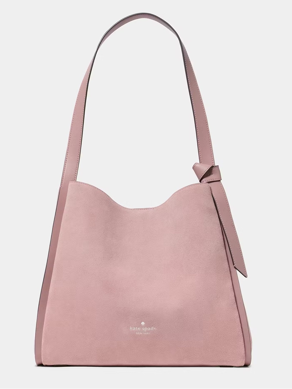 ♠️Kate Spade NY Knott Suede Large Carryall Shoulder Bag, Dusk Rose Pink NEW NWT